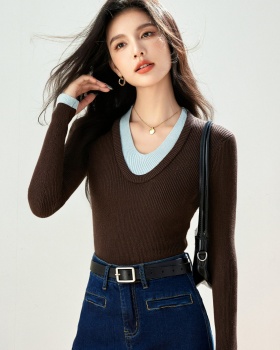 Pullover Korean style shirts knitted tops for women