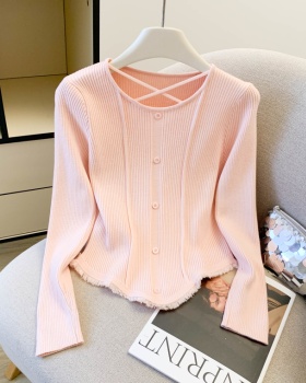 Inside the ride slim tassels bottoming sweater for women