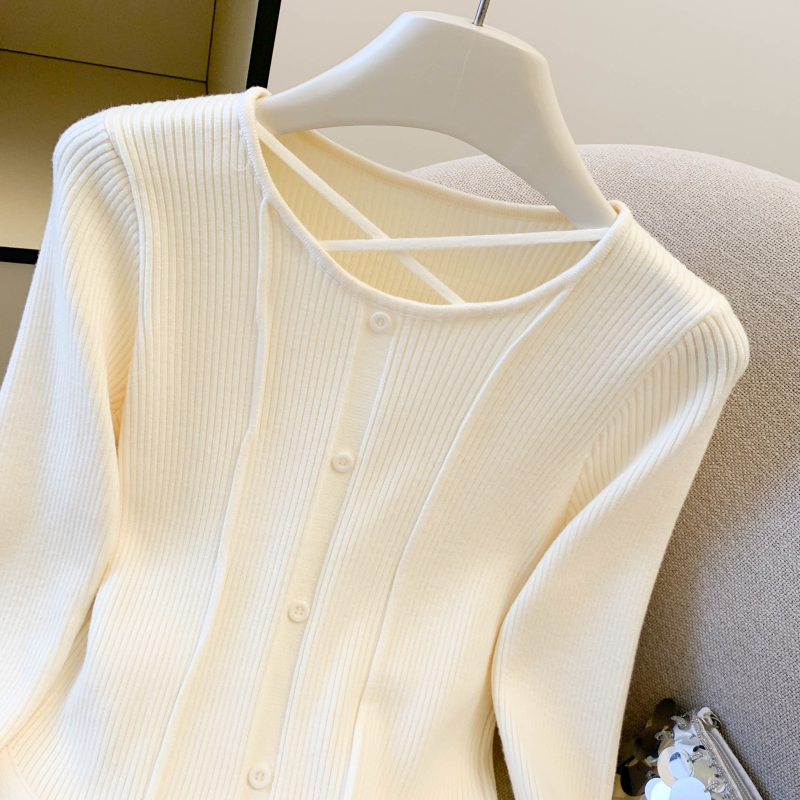 Inside the ride slim tassels bottoming sweater for women