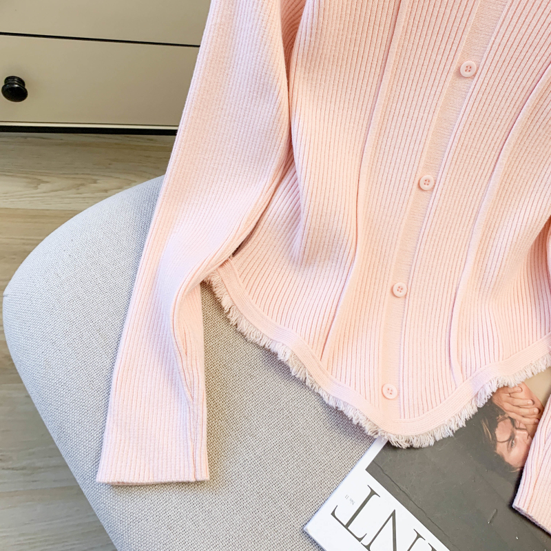 Inside the ride slim tassels bottoming sweater for women