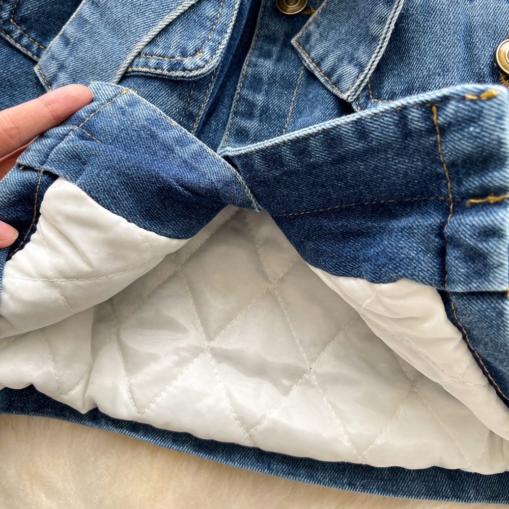 Long sleeve denim tops fashion coat for women