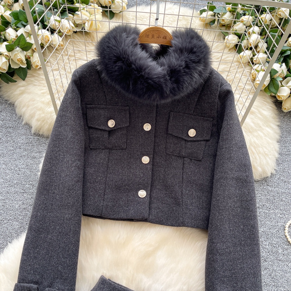 Short Western style coat chanelstyle pleated skirt