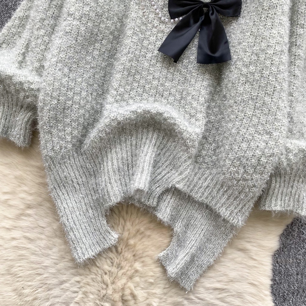 Loose lazy irregular long sleeve sweater