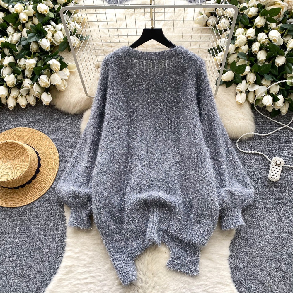 Loose lazy irregular long sleeve sweater