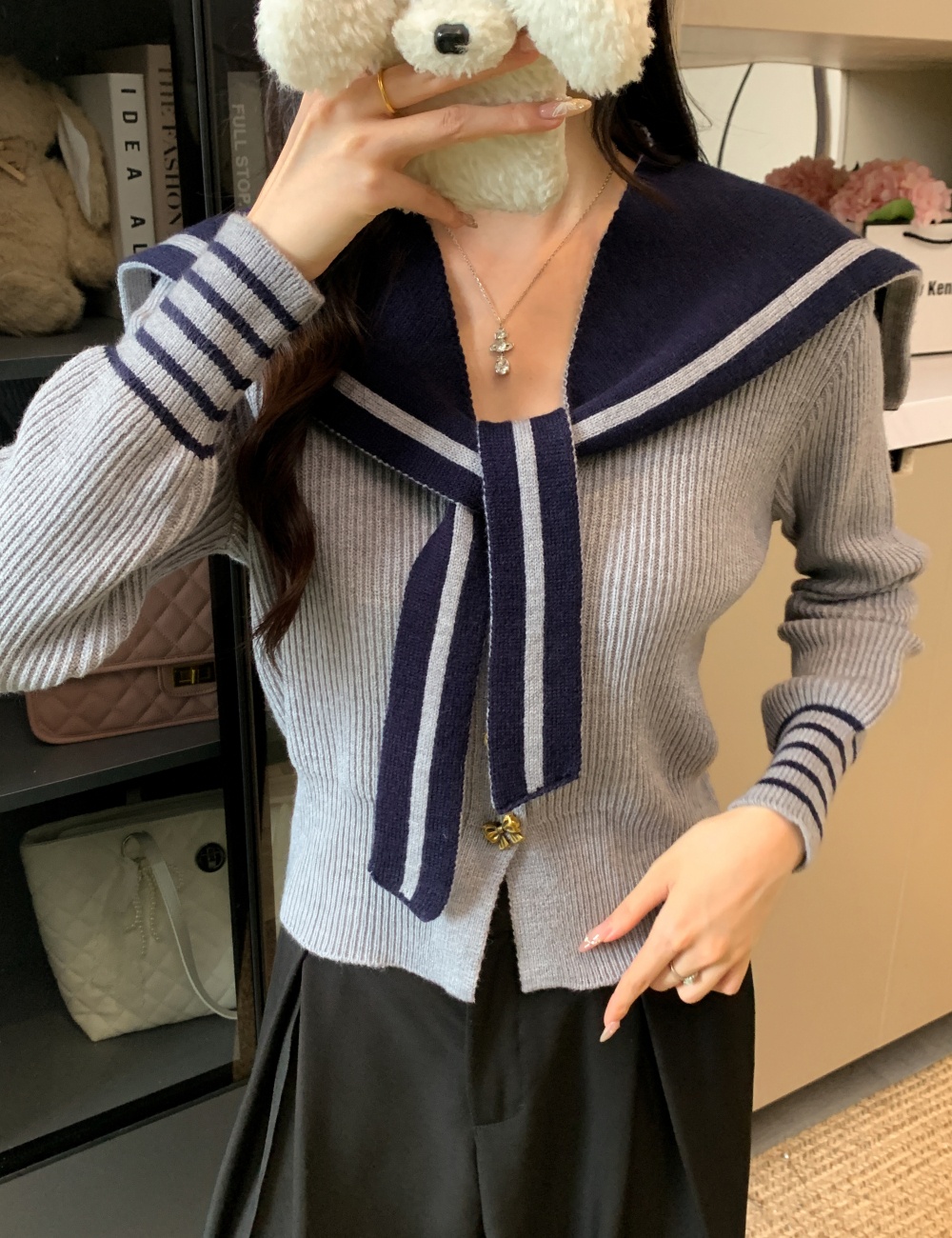 Korean style sweater autumn and winter shawl for women