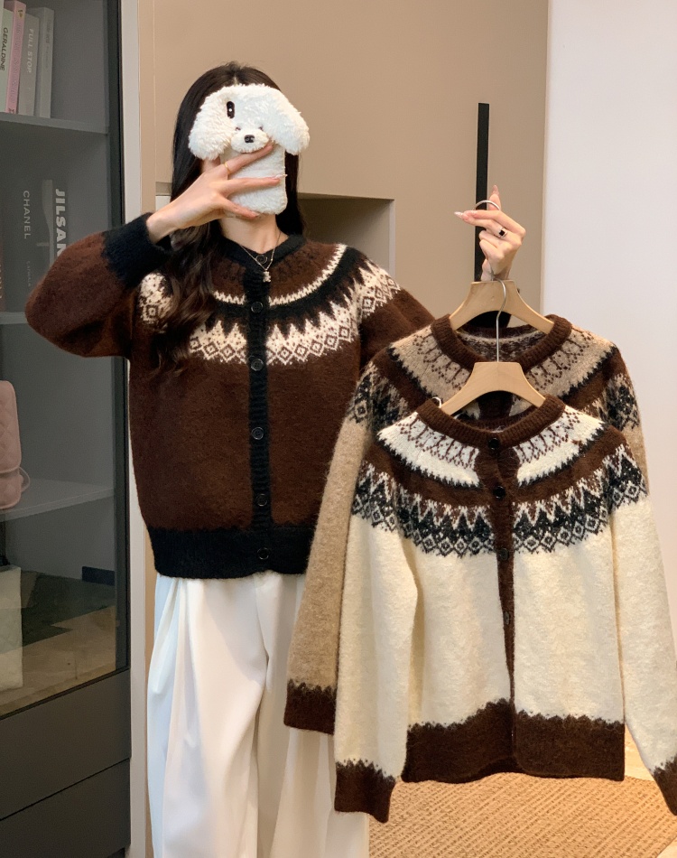All-match autumn and winter cardigan unique tops