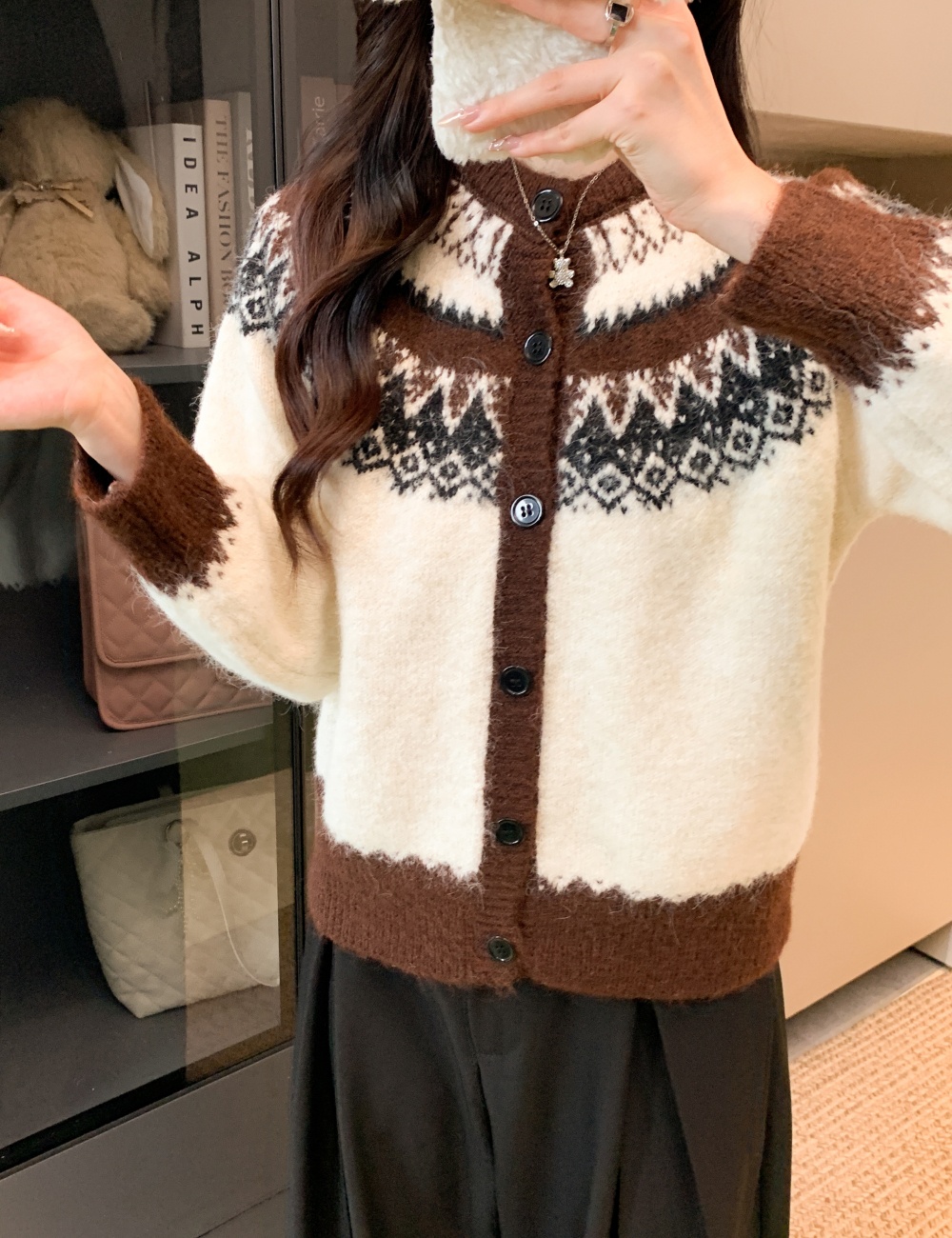 All-match autumn and winter cardigan unique tops