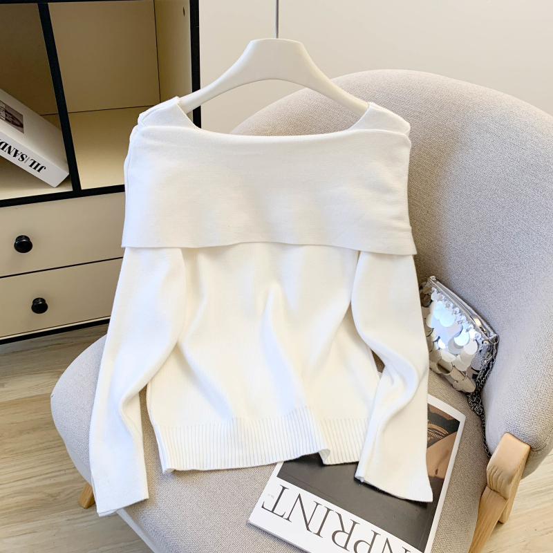 Wears outside temperament sweater all-match tops for women