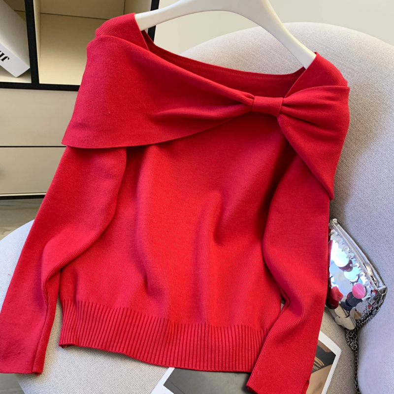 Wears outside temperament sweater all-match tops for women