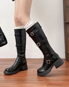Belt buckle thick thigh boots cool boots for women