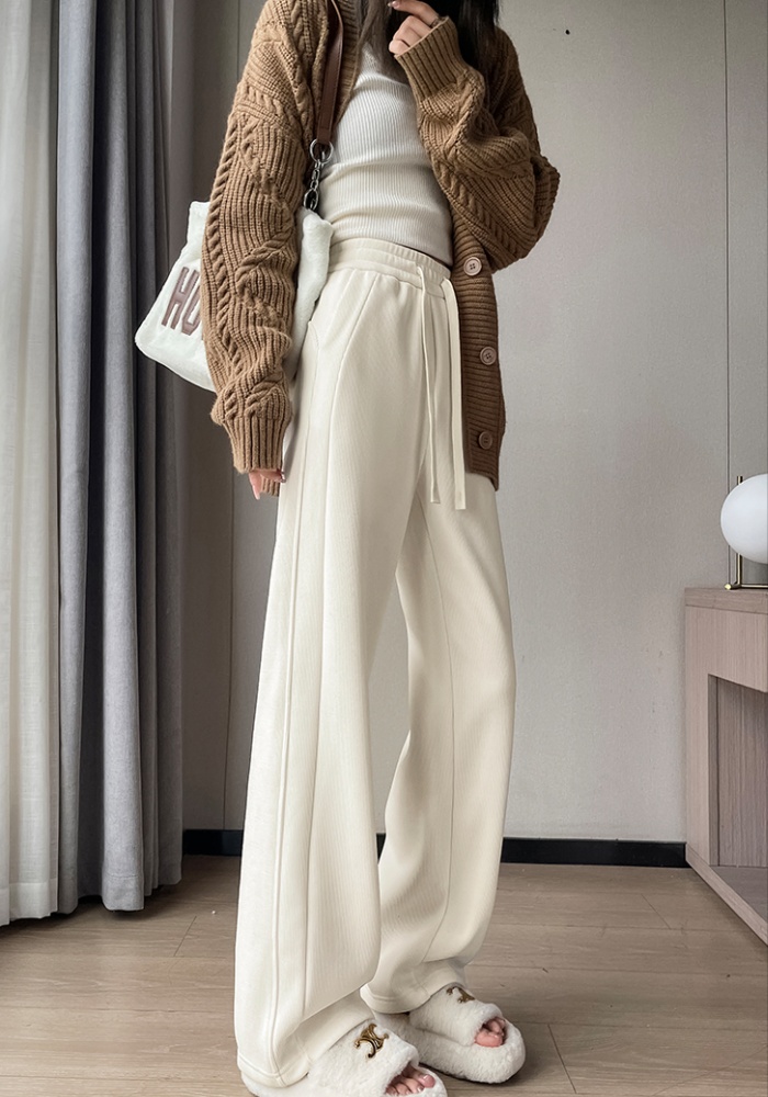 Spring and autumn pants high waist wide leg pants for women