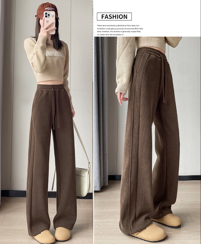 Spring and autumn pants high waist wide leg pants for women