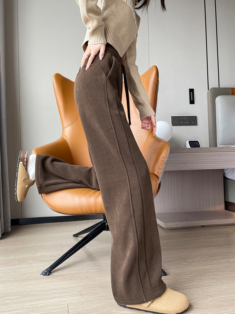 Spring and autumn pants high waist wide leg pants for women