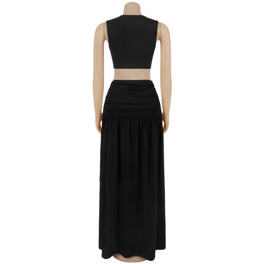 Sleeveless sexy fashion navel European style dress for women