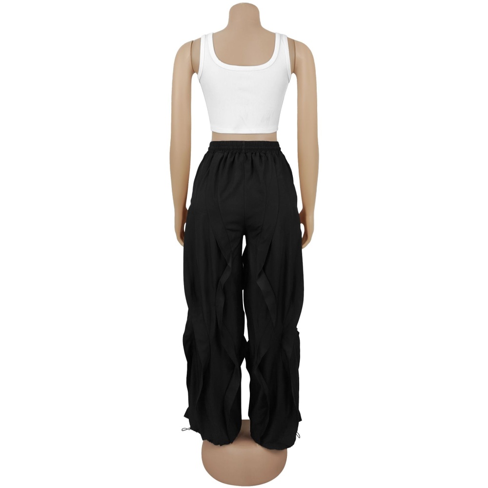 Fashion European style pure loose long pants for women