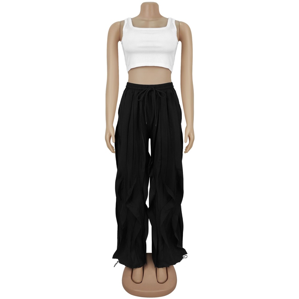 Fashion European style pure loose long pants for women