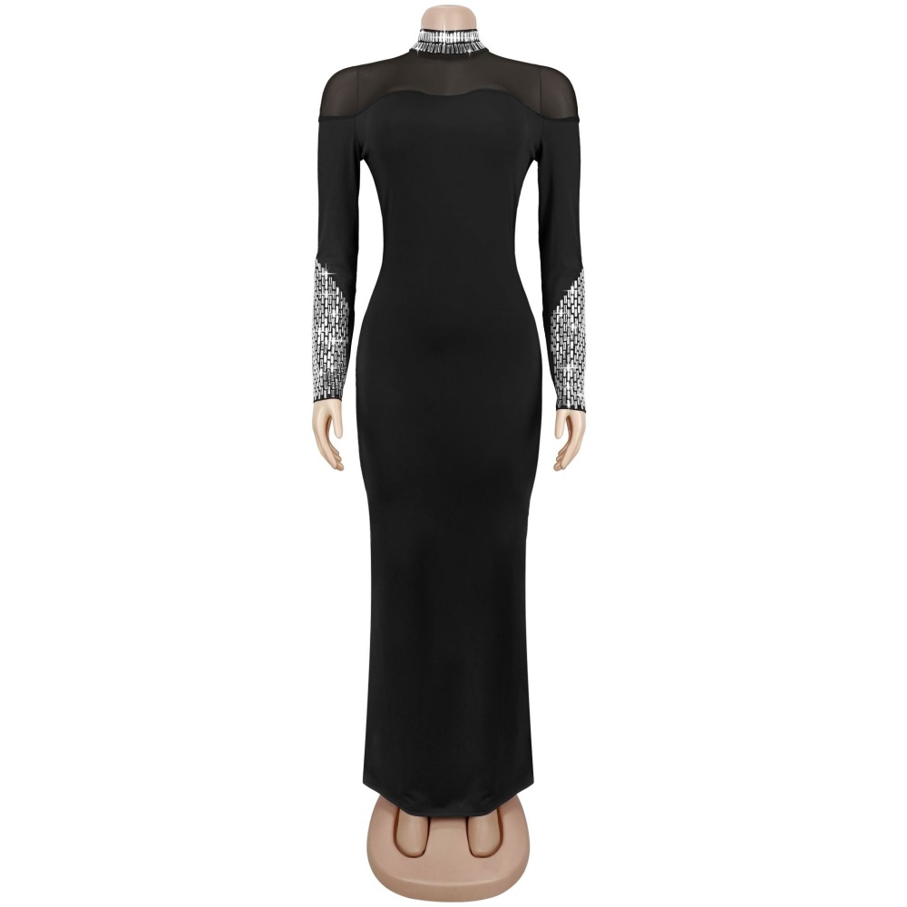 Temperament fashion long sleeve slim European style dress