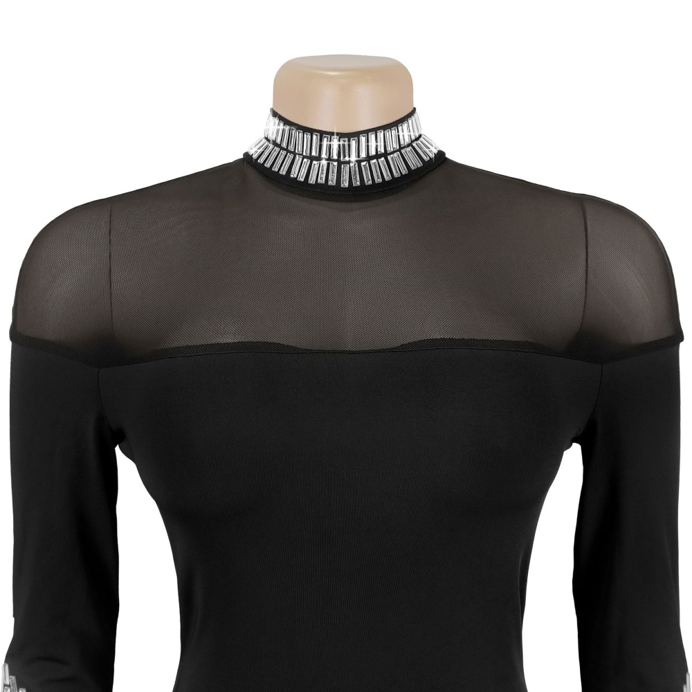 Temperament fashion long sleeve slim European style dress