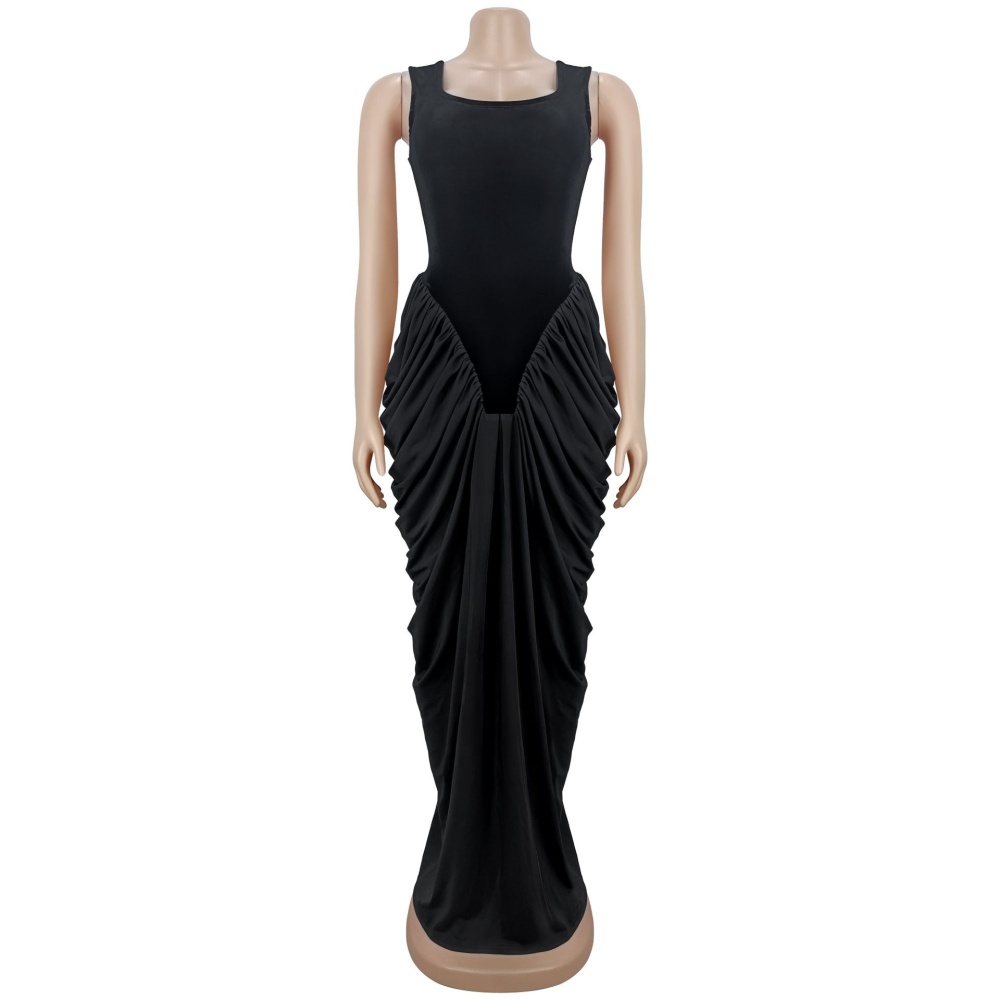 Sleeveless temperament halter dress for women
