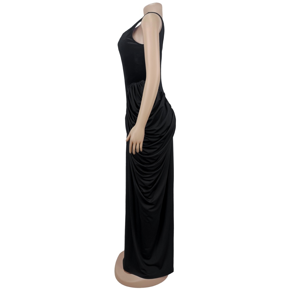 Sleeveless temperament halter dress for women