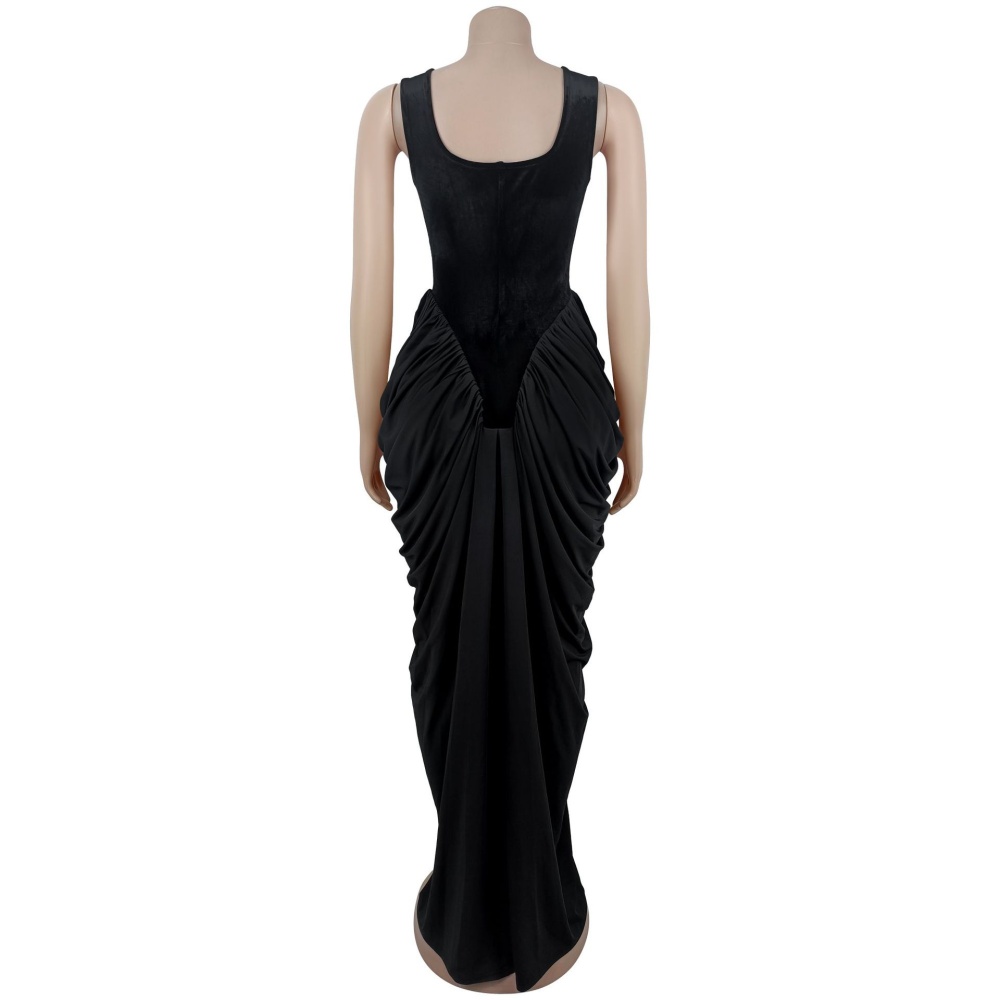 Sleeveless temperament halter dress for women
