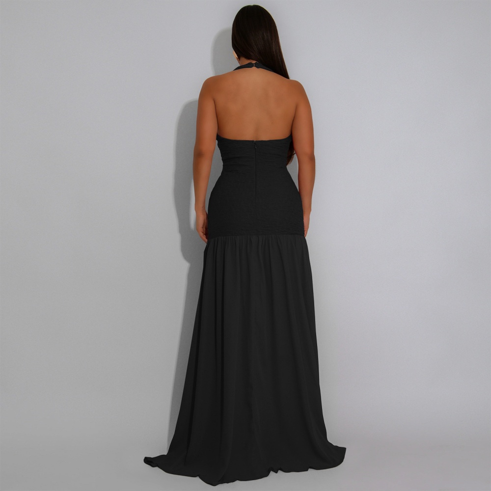 European style halter fashion hollow sexy dress