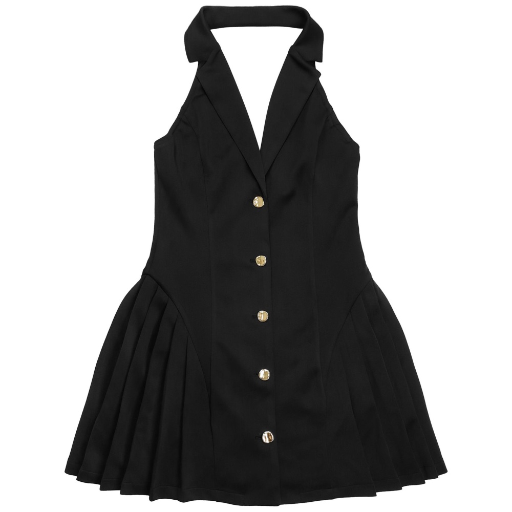 Sexy halter fashion T-back V-neck European style dress