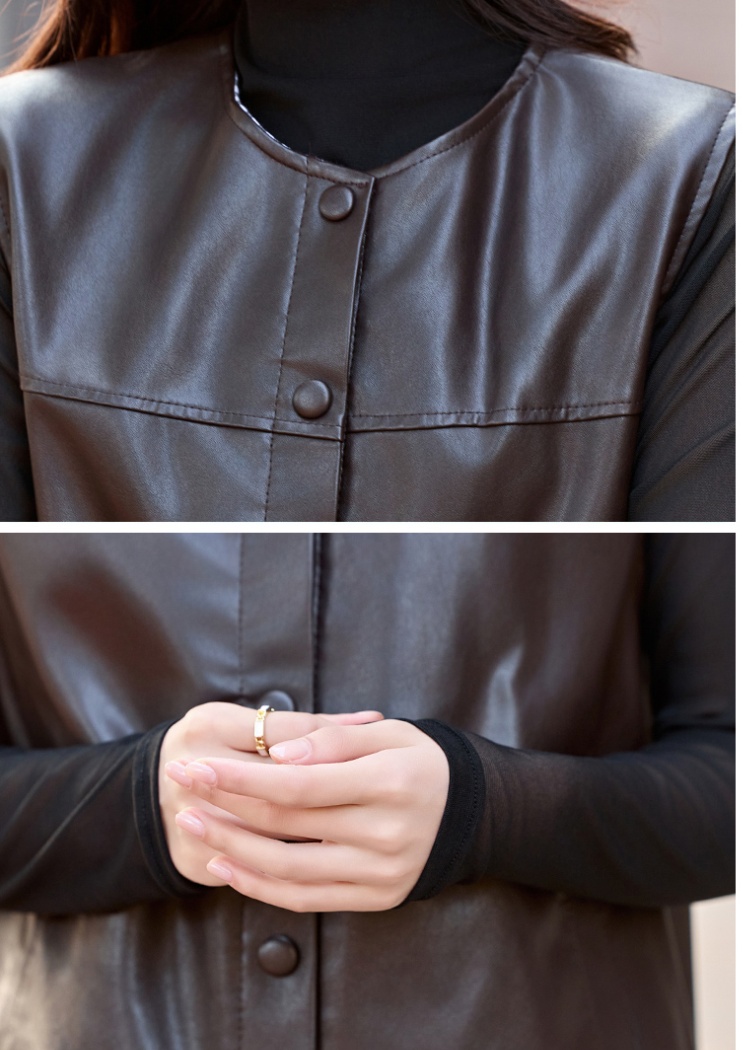 All-match Korean style autumn splice waistcoat for women