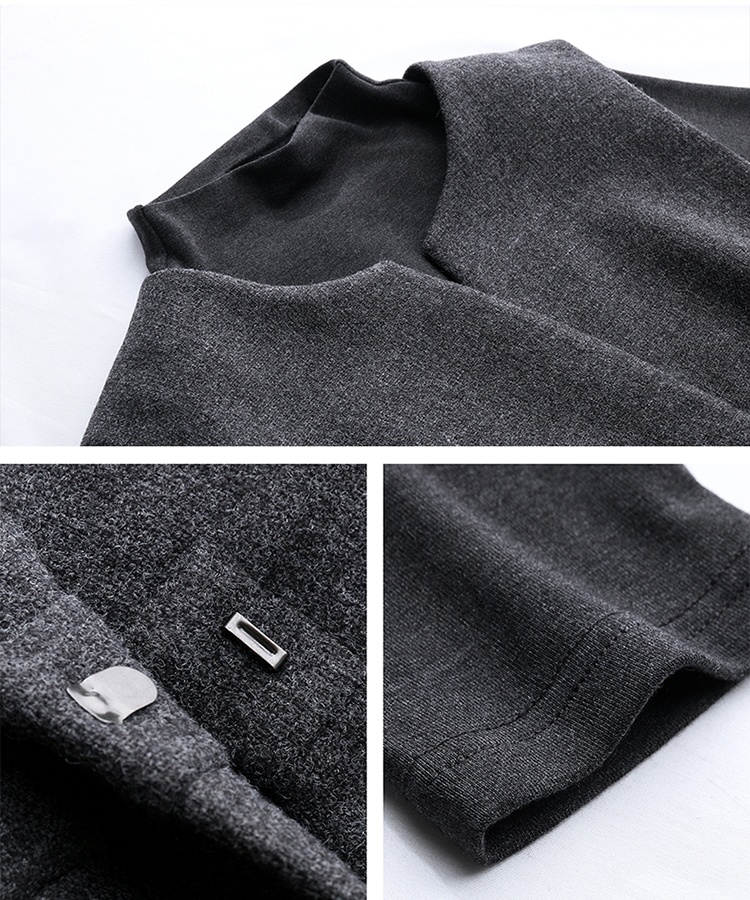 Temperament dress woolen waistcoat 2pcs set for women