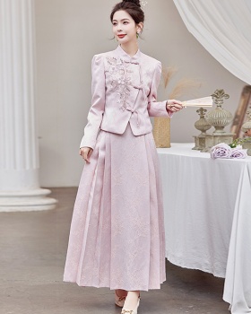 Retro skirt Chinese style dress a set for women