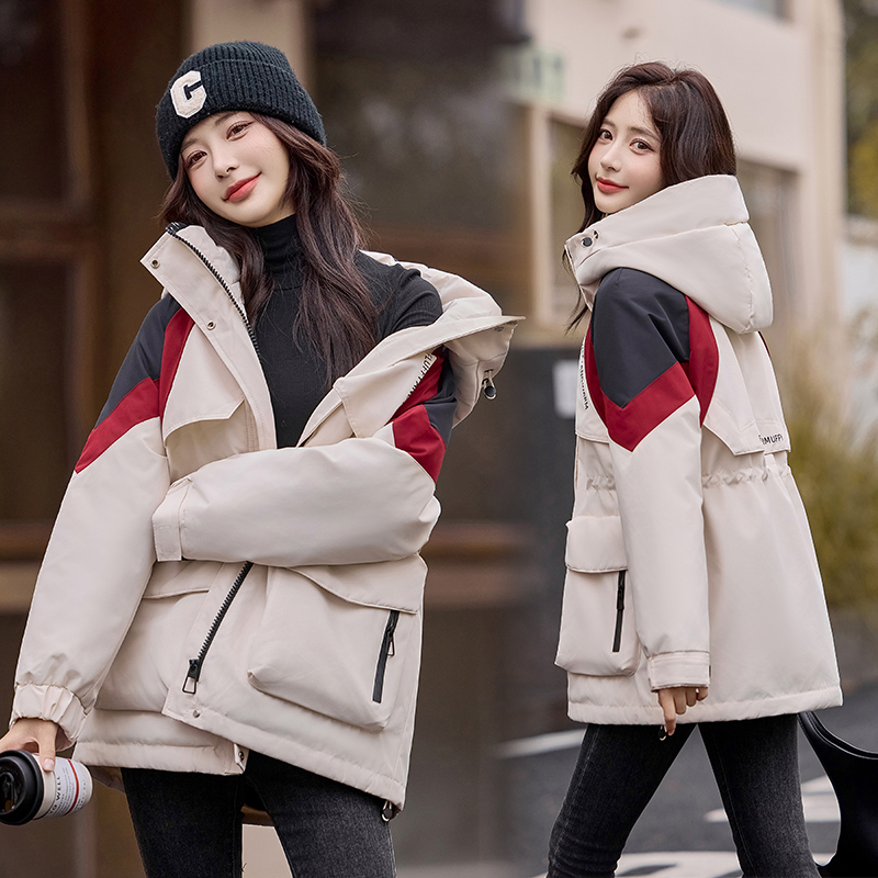 Duck down pinched waist down coat thermal fashion coat
