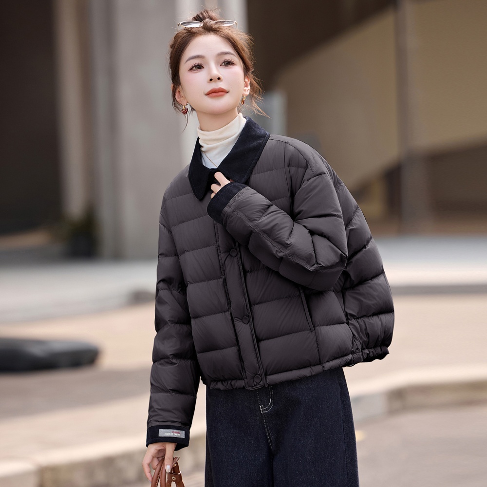 Thin duck down winter down coat light short coat