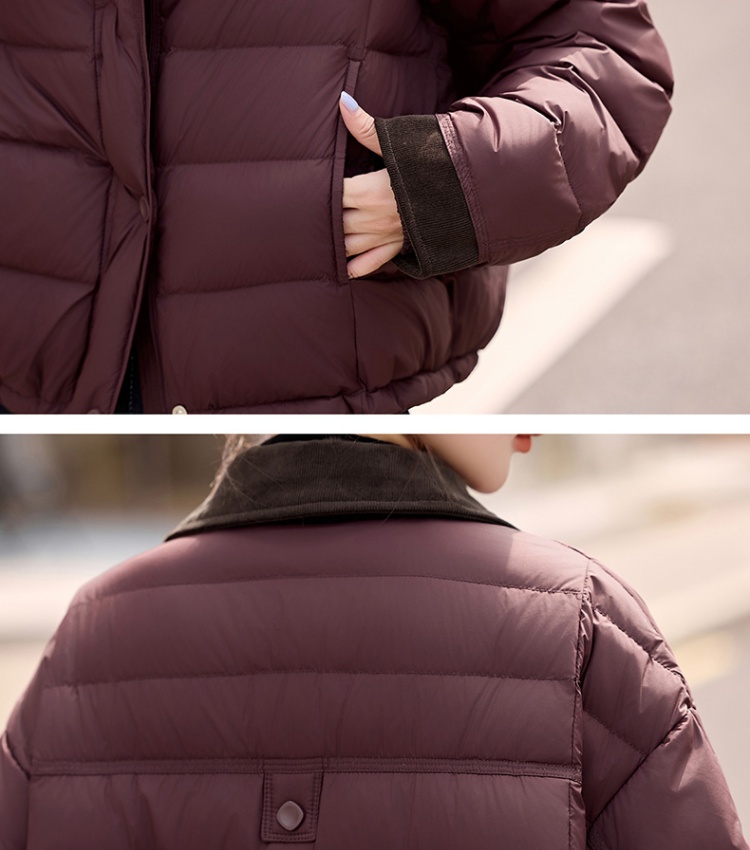 Thin duck down winter down coat light short coat