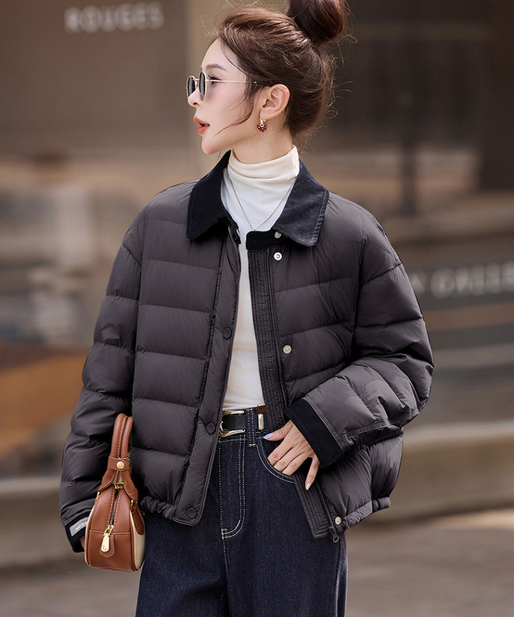 Thin duck down winter down coat light short coat