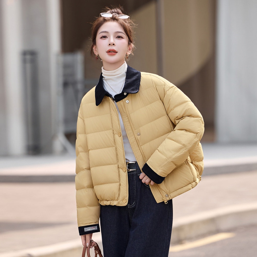Thin duck down winter down coat light short coat