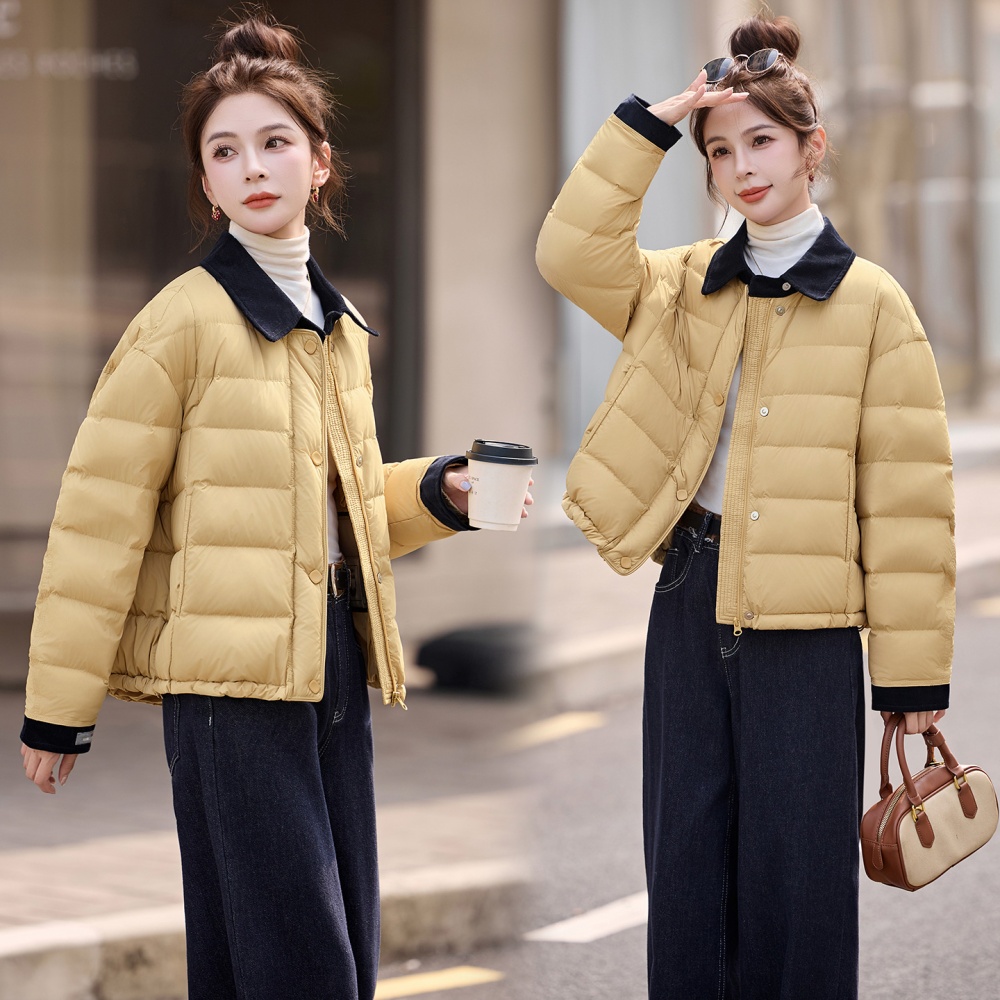 Thin duck down winter down coat light short coat