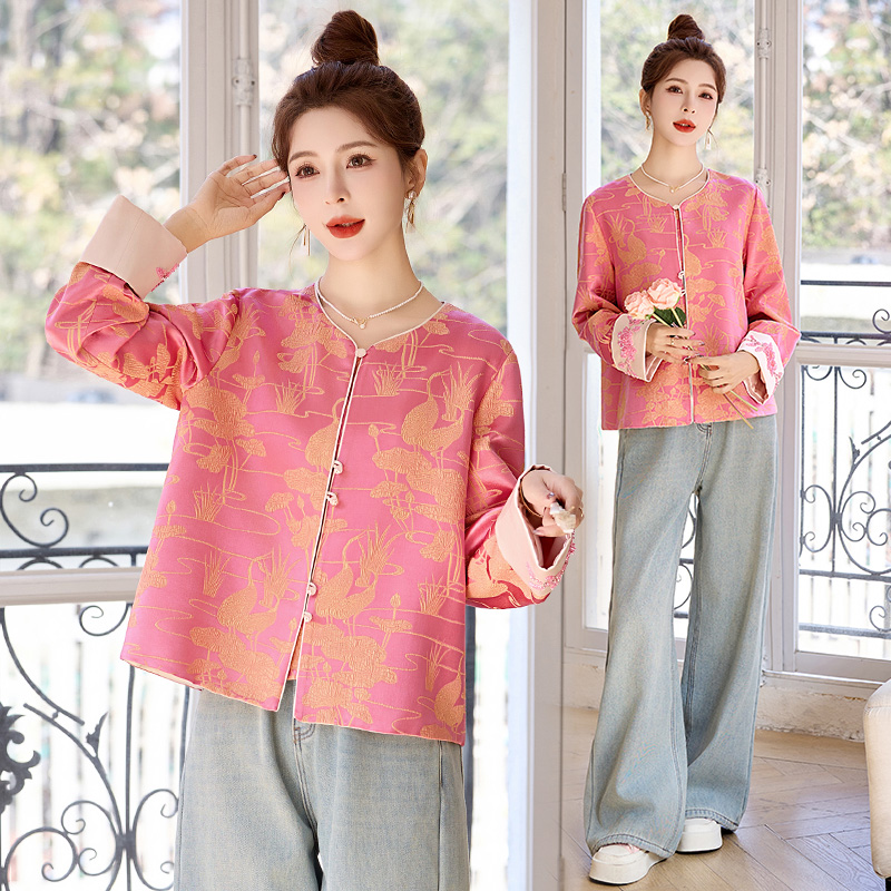 Chanelstyle fashion jacket Western style tops for women