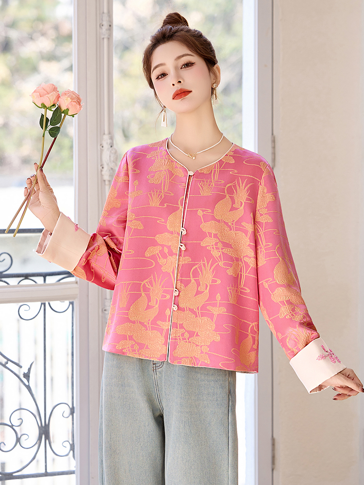 Chanelstyle fashion jacket Western style tops for women