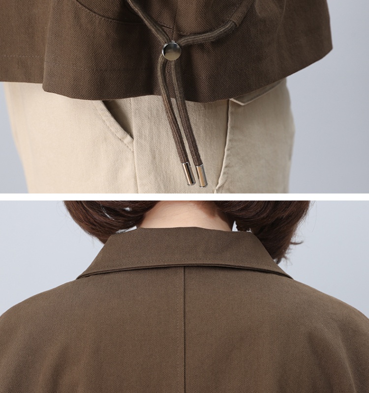 Spring and autumn coat middle-aged windbreaker for women