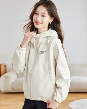 All-match fashion loose jacket hooded zip Casual tops