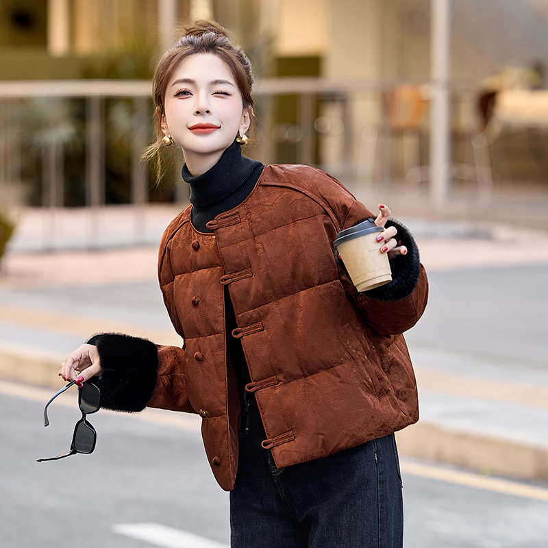 Short down coat winter bread clothing for women