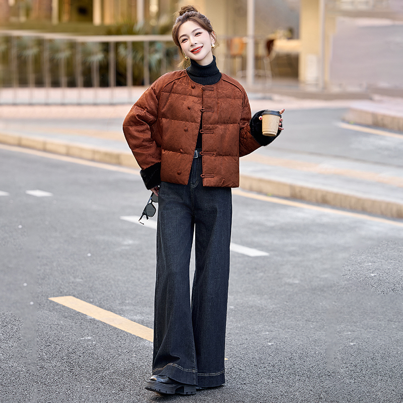 Short down coat winter bread clothing for women