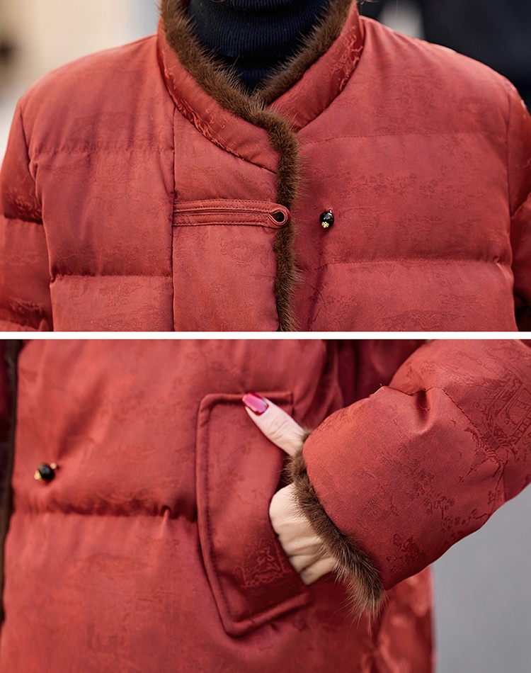 Chinese style coat down coat for women