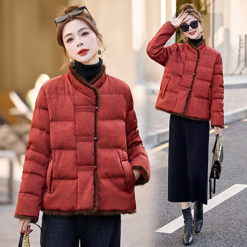 Chinese style coat down coat for women
