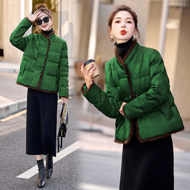 Chinese style coat down coat for women