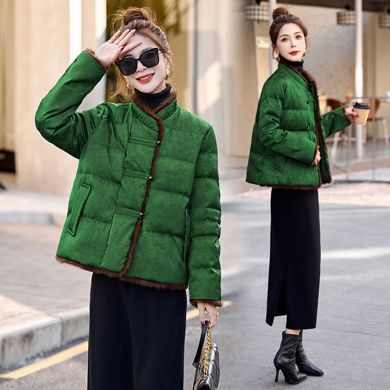 Chinese style coat down coat for women