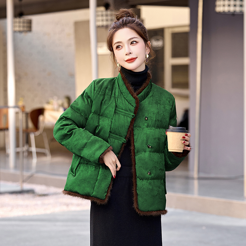 Chinese style coat down coat for women