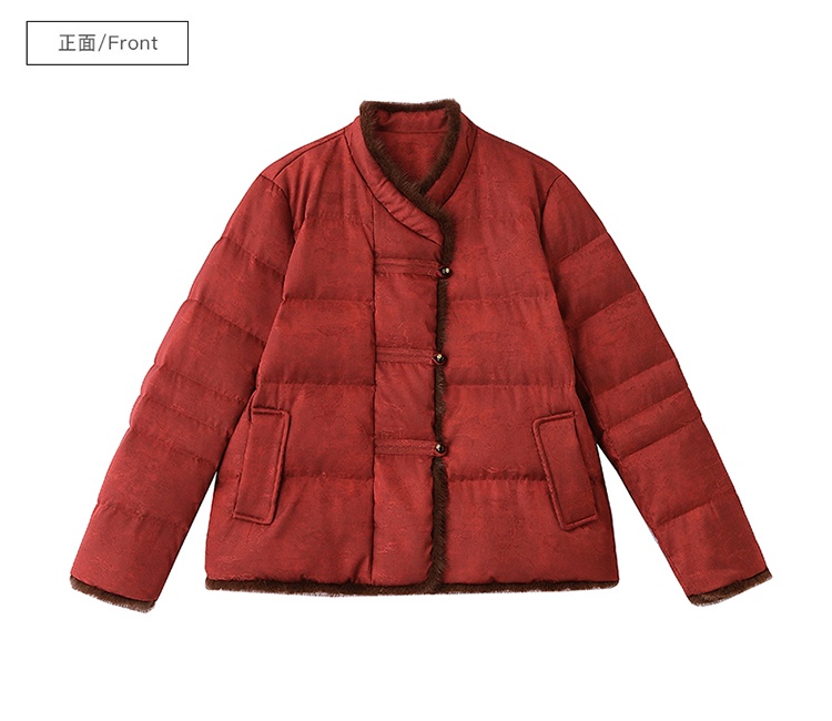 Chinese style coat down coat for women