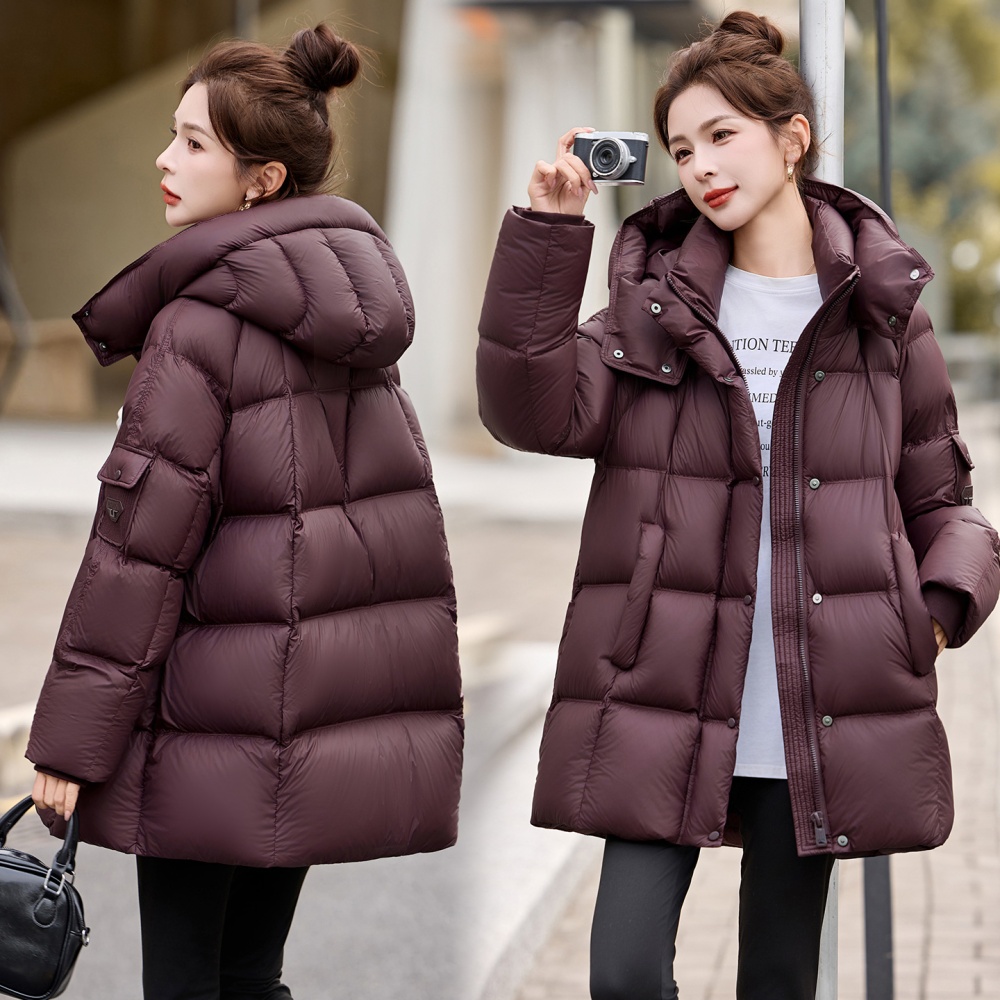 Duck down long winter coat