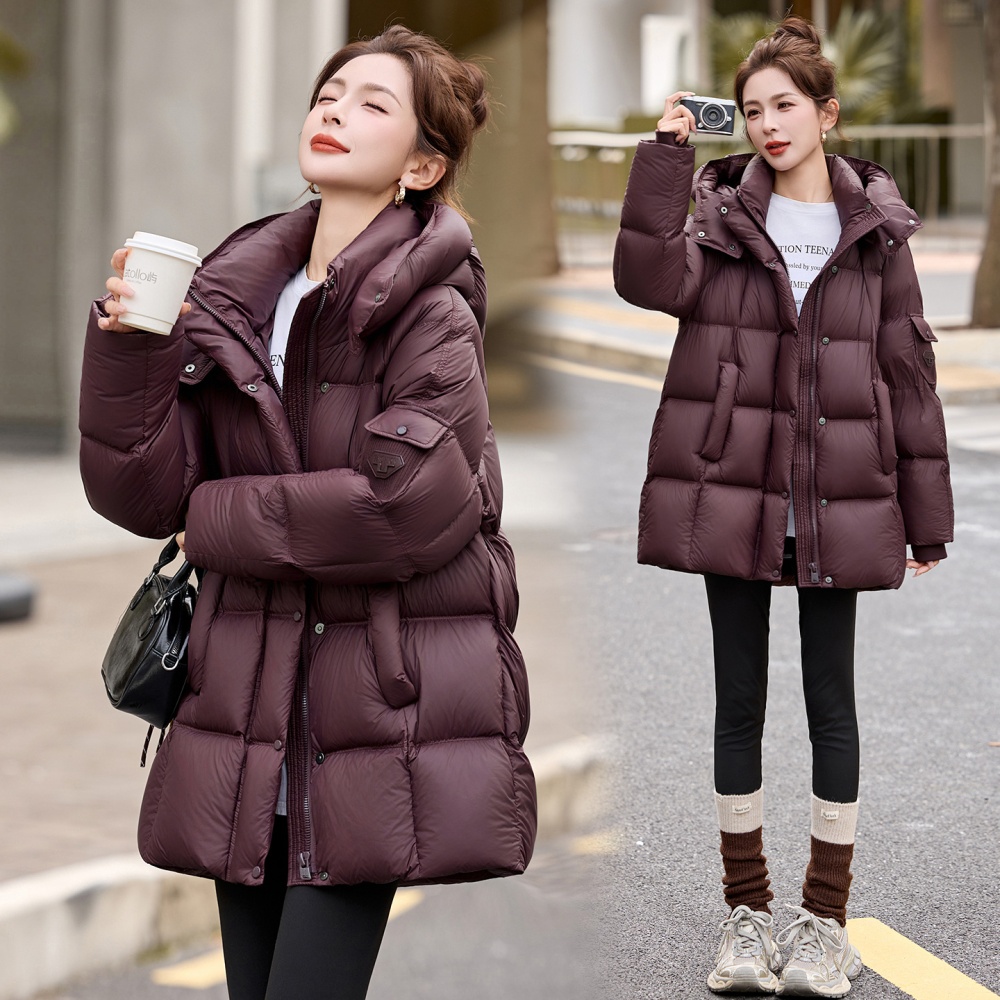 Duck down long winter coat